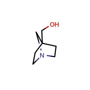 Chemical structure of 1-azabicyclo[2.2.1]heptan-4-ylmethanol , CAS 154044-10-7, AChemBlock S79499