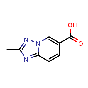 Chemical structure of 2-methyl-[1,2,4]triazolo[1,5-a]pyridine-6-carboxylic acid , CAS 1538440-91-3, AChemBlock S79511