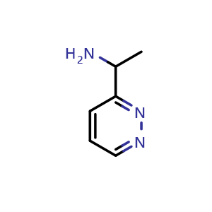 Chemical structure of 1-pyridazin-3-ylethanamine , CAS 1532982-62-9, AChemBlock S79525