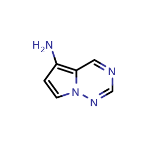 Chemical structure of pyrrolo[2,1-f][1,2,4]triazin-5-amine , CAS 1526668-42-7, AChemBlock S79544