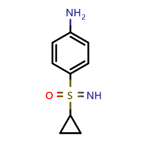 Chemical structure of (4-aminophenyl)(cyclopropyl)(imino)-l6-sulfanone , CAS 1523618-10-1, AChemBlock S79559