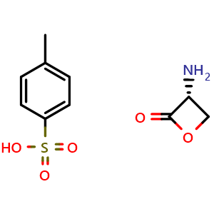 Chemical structure of (3R)-3-aminooxetan-2-one; 4-methylbenzene-1-sulfonic acid , CAS 149572-97-4, AChemBlock S79689