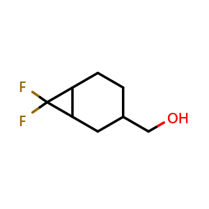 Chemical structure of (7,7-difluoronorcaran-3-yl)methanol , CAS 1494594-77-2, AChemBlock S79694