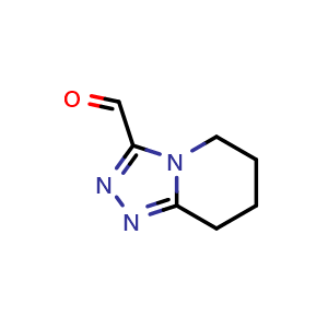 Chemical structure of 5H,6H,7H,8H-[1,2,4]triazolo[4,3-a]pyridine-3-carbaldehyde , CAS 1493235-24-7, AChemBlock S79705