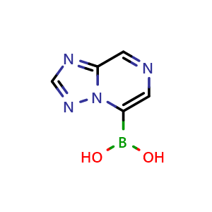 Chemical structure of {[1,2,4]triazolo[1,5-a]pyrazin-5-yl}boronic acid , CAS 1486485-61-3, AChemBlock S79727