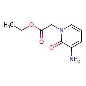 Chemical structure of ethyl 2-(3-amino-2-oxo-1-pyridyl)acetate , CAS 147283-74-7, AChemBlock S79760