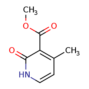 Chemical structure of methyl 4-methyl-2-oxo-1H-pyridine-3-carboxylate , CAS 147078-67-9, AChemBlock S79770