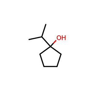 Chemical structure of 1-(propan-2-yl)cyclopentan-1-ol , CAS 1462-05-1, AChemBlock S79789