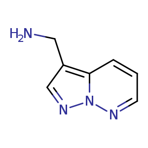 Chemical structure of 1-{pyrazolo[1,5-b]pyridazin-3-yl}methanamine , CAS 1461705-67-8, AChemBlock S79792