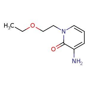 Chemical structure of 3-amino-1-(2-ethoxyethyl)pyridin-2-one , CAS 1459158-83-8, AChemBlock S79796