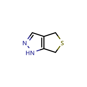 Chemical structure of 1H,4H,6H-thieno[3,4-c]pyrazole , CAS 145286-40-4, AChemBlock S79818