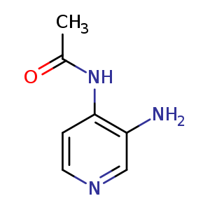 Chemical structure of N-(3-aminopyridin-4-yl)acetamide , CAS 145255-15-8, AChemBlock S79819