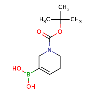 Chemical structure of {1-[(tert-butoxy)carbonyl]-1,2,5,6-tetrahydropyridin-3-yl}boronic acid , CAS 1451153-83-5, AChemBlock S79823