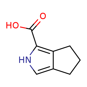 Chemical structure of 2H,4H,5H,6H-cyclopenta[c]pyrrole-1-carboxylic acid , CAS 144791-44-6, AChemBlock S79849