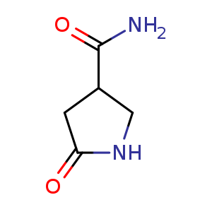 Chemical structure of 5-oxopyrrolidine-3-carboxamide , CAS 14466-21-8, AChemBlock S79852