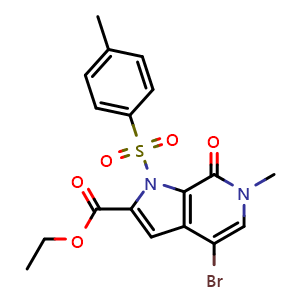 ethyl 4-bromo-6-methyl-7-oxo-1-(p-tolylsulfonyl)pyrrolo[2,3-c]pyridine-2-carboxylate