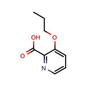 Chemical structure of 3-propoxypyridine-2-carboxylic acid , CAS 14440-94-9, AChemBlock S79873