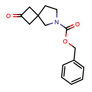 Chemical structure of benzyl 2-oxo-6-azaspiro[3.4]octane-6-carboxylate , CAS 1440961-75-0, AChemBlock S79912