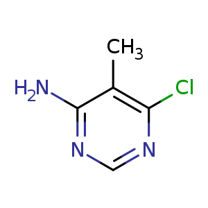 Chemical structure of 4-Amino-6-chloro-5-methylpyrimidine , CAS 14394-56-0, AChemBlock S79919