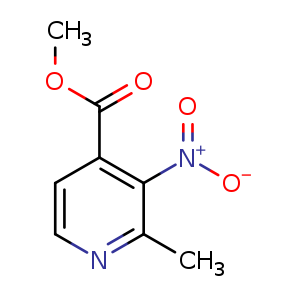Chemical structure of methyl 2-methyl-3-nitropyridine-4-carboxylate , CAS 1434142-18-3, AChemBlock S79939