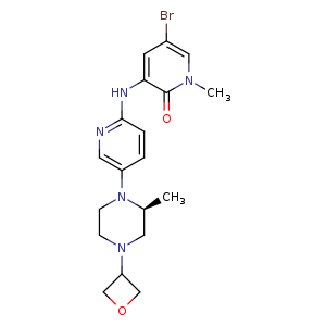 5-bromo-1-methyl-3-[[5-[(2S)-2-methyl-4-(oxetan-3-yl)piperazin-1-yl]-2-pyridyl]amino]pyridin-2-one