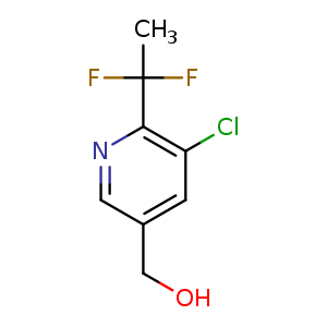 Chemical structure of [5-chloro-6-(1,1-difluoroethyl)-3-pyridyl]methanol , CAS 1429182-83-1, AChemBlock S79998
