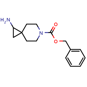 Chemical structure of benzyl 1-amino-6-azaspiro[2.5]octane-6-carboxylate , CAS 1428727-74-5, AChemBlock S80001
