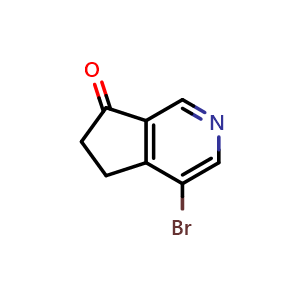 Chemical structure of 4-bromo-5,6-dihydrocyclopenta[c]pyridin-7-one , CAS 1428651-90-4, AChemBlock S80002