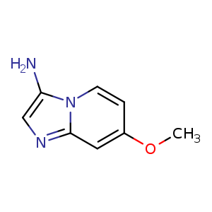 Chemical structure of 7-Methoxyimidazo[1,2-a]pyridin-3-amine , CAS 1427399-63-0, AChemBlock S80022