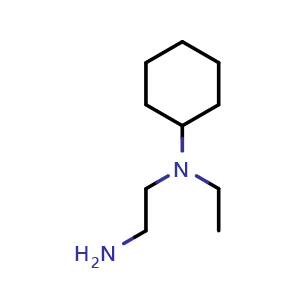 Chemical structure of N-(2-aminoethyl)-N-ethylcyclohexanamine , CAS 14256-70-3, AChemBlock S80046