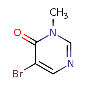 Chemical structure of 5-bromo-3-methyl-3,4-dihydropyrimidin-4-one , CAS 14248-02-3, AChemBlock S80048