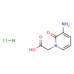 Chemical structure of 2-(3-amino-2-oxo-1,2-dihydropyridin-1-yl)acetic acid hydrochloride , CAS 1423034-20-1, AChemBlock S80060