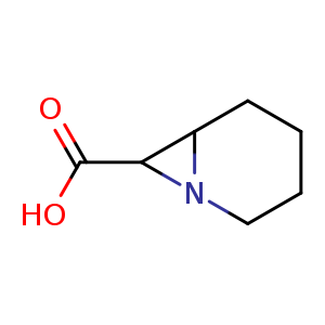 Chemical structure of 1-azabicyclo[4.1.0]heptane-7-carboxylic acid , CAS 1423029-24-6, AChemBlock S80069