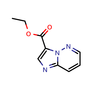 Chemical structure of ethyl imidazo[1,2-b]pyridazine-3-carboxylate , CAS 1420623-75-1, AChemBlock S80098