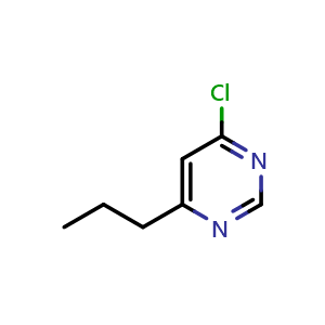 Chemical structure of 4-Chloro-6-propylpyrimidine , CAS 141602-33-7, AChemBlock S80136