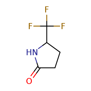 Chemical structure of 5-(trifluoromethyl)pyrrolidin-2-one , CAS 141519-28-0, AChemBlock S80143