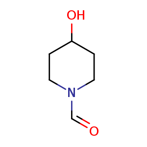 Chemical structure of 4-hydroxypiperidine-1-carbaldehyde , CAS 141047-46-3, AChemBlock S80157