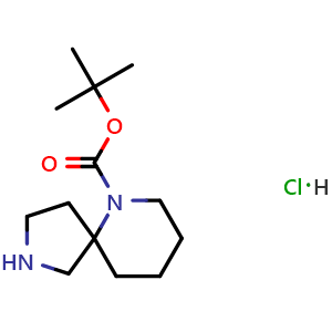 Chemical structure of tert-butyl 2,6-diazaspiro[4.5]decane-6-carboxylate hydrochloride , CAS 1407522-01-3, AChemBlock S80174