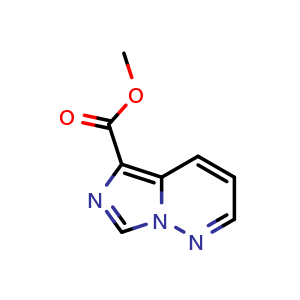 Chemical structure of methyl imidazo[1,5-b]pyridazine-5-carboxylate , CAS 1403767-17-8, AChemBlock S80183