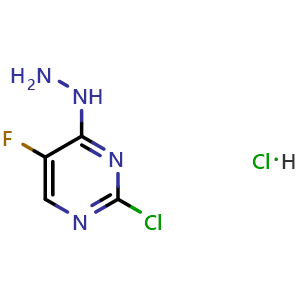 2-chloro-5-fluoro-4-hydrazinylpyrimidine hydrochloride