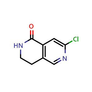 Chemical structure of 7-chloro-1,2,3,4-tetrahydro-2,6-naphthyridin-1-one , CAS 1393555-53-7, AChemBlock S80269