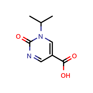 Chemical structure of 2-oxo-1-(propan-2-yl)-1,2-dihydropyrimidine-5-carboxylic acid , CAS 1393330-74-9, AChemBlock S80279