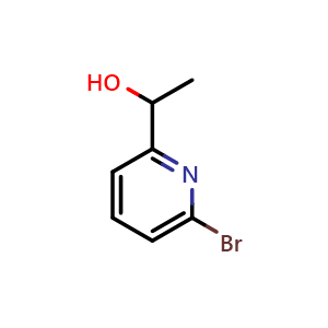 Chemical structure of 1-(6-bromopyridin-2-yl)ethan-1-ol , CAS 139163-56-7, AChemBlock S80300
