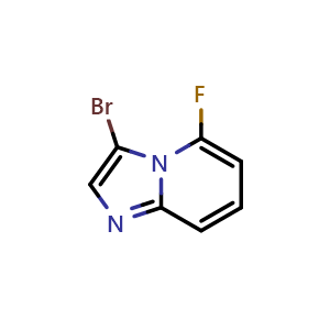 Chemical structure of 3-bromo-5-fluoro-imidazo[1,2-a]pyridine , CAS 1388711-44-1, AChemBlock S80316