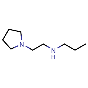 Chemical structure of propyl[2-(pyrrolidin-1-yl)ethyl]amine , CAS 138356-57-7, AChemBlock S80364