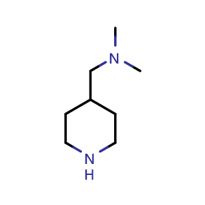 Chemical structure of dimethyl(piperidin-4-ylmethyl)amine , CAS 138022-00-1, AChemBlock S80376