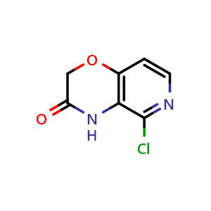 Chemical structure of 5-chloro-4H-pyrido[4,3-b][1,4]oxazin-3-one , CAS 1378678-80-8, AChemBlock S80404
