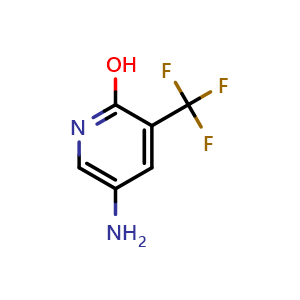 Chemical structure of 5-amino-3-(trifluoromethyl)pyridin-2-ol , CAS 1373232-58-6, AChemBlock S80452