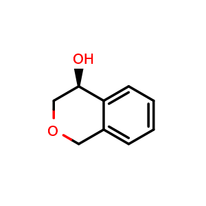 Chemical structure of (4S)-3,4-dihydro-1H-2-benzopyran-4-ol , CAS 1372452-79-3, AChemBlock S80458