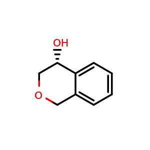 Chemical structure of (4R)-3,4-dihydro-1H-2-benzopyran-4-ol , CAS 1372452-73-7, AChemBlock S80459